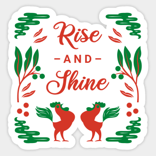 Rise and Shine - Quote Art Sticker